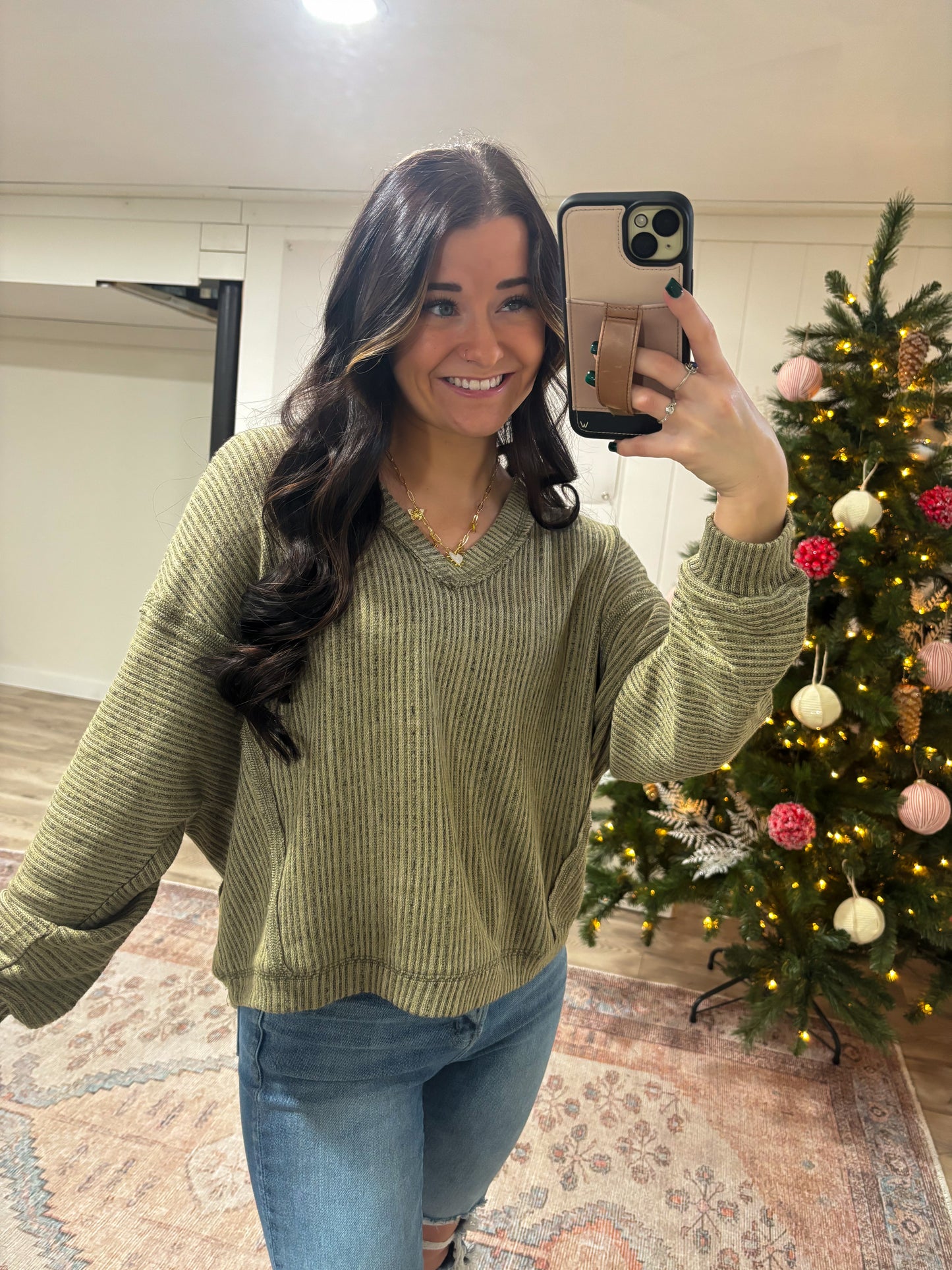 Harvest Sweater- Olive