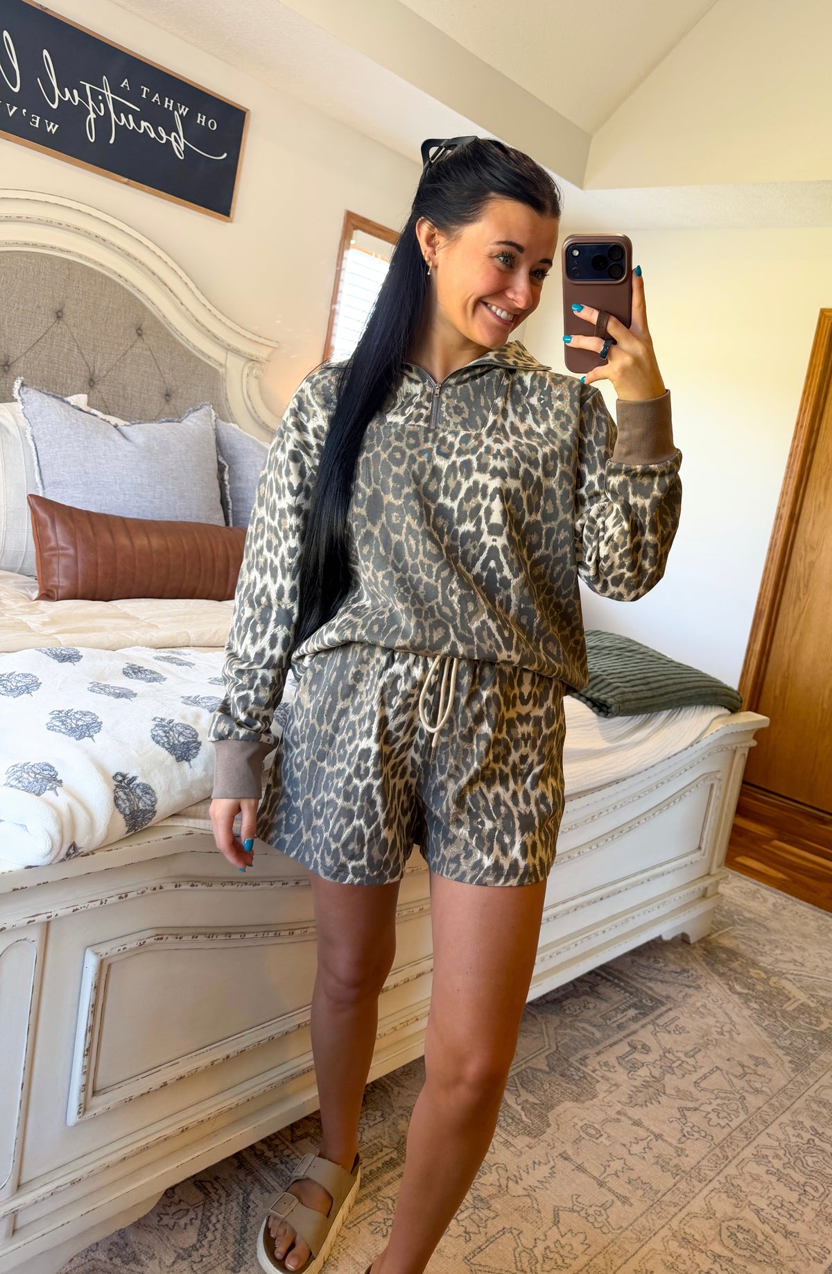 Leopard Quarterzip Set