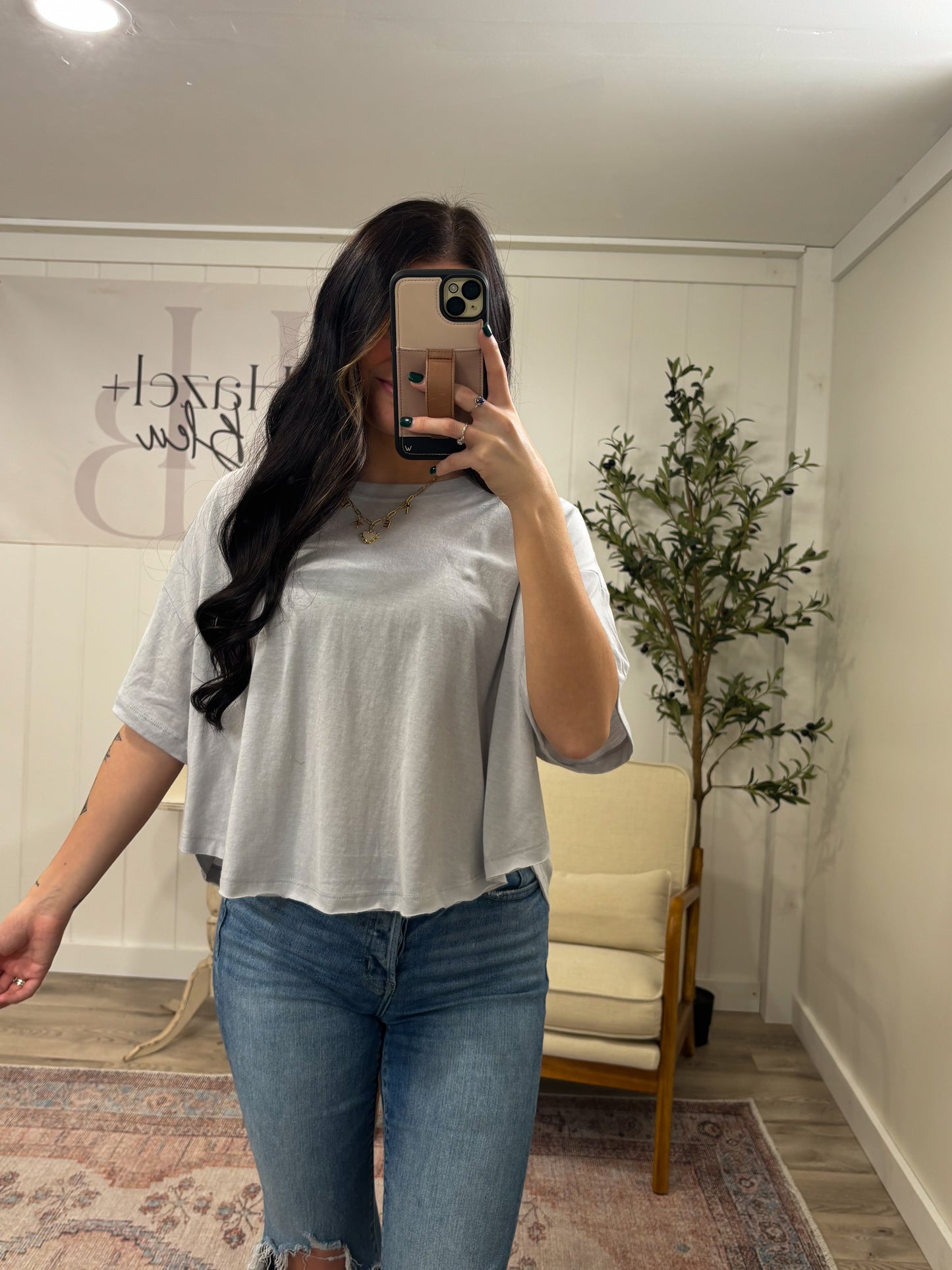 Lottie Top- Heathered Grey