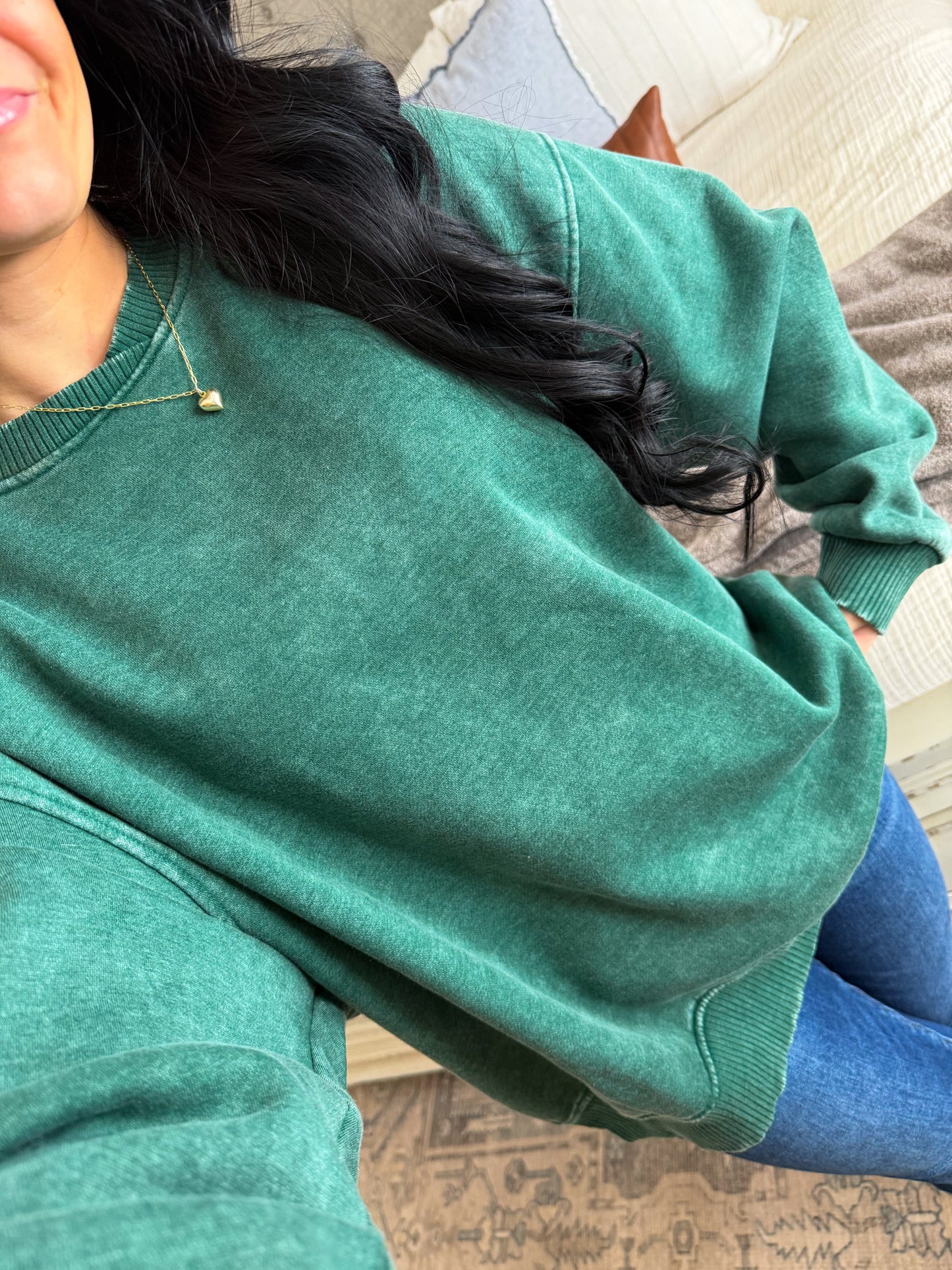 Indie Pullover- Dk Green