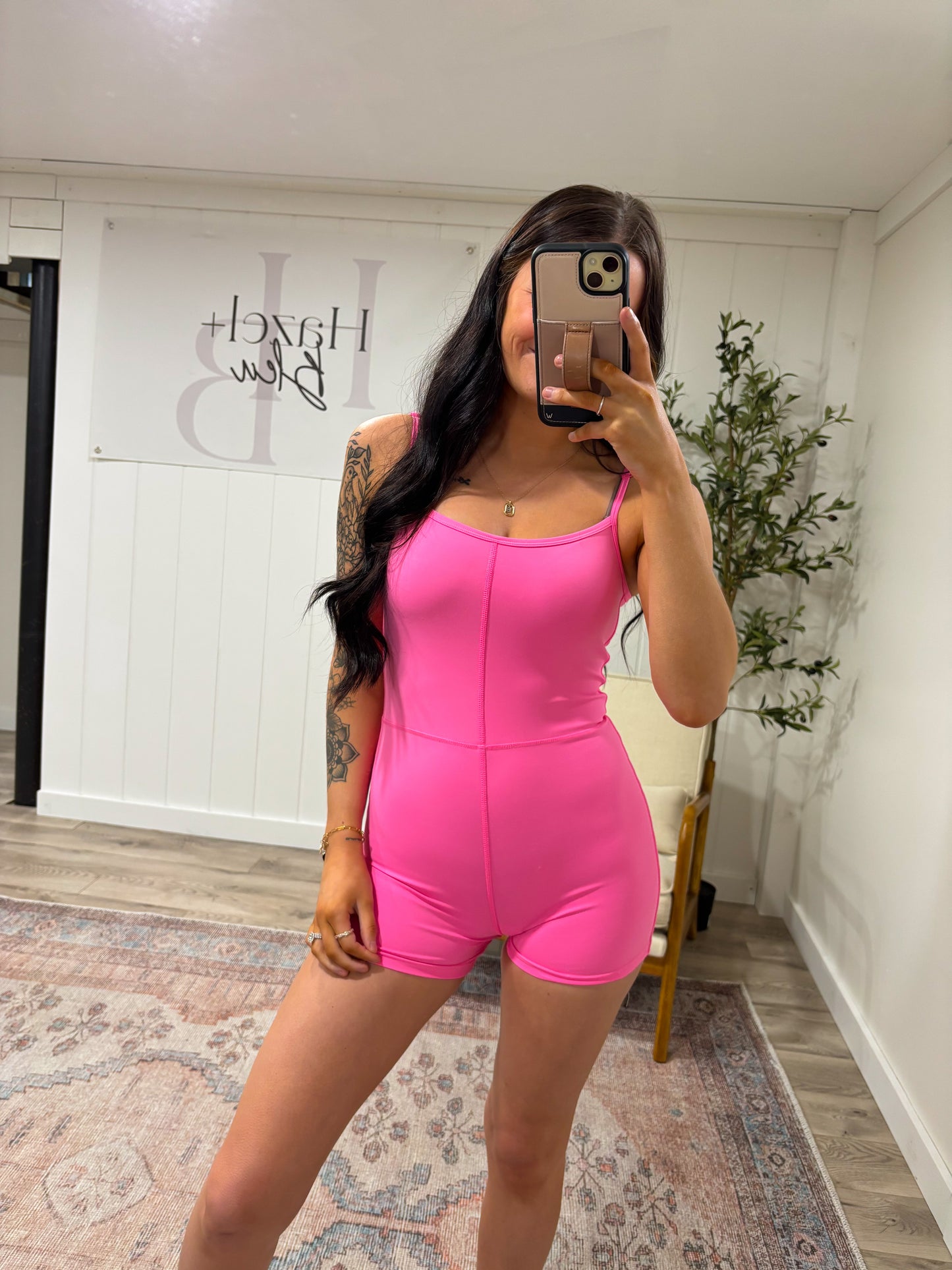 Casual Romper - Hot Pink