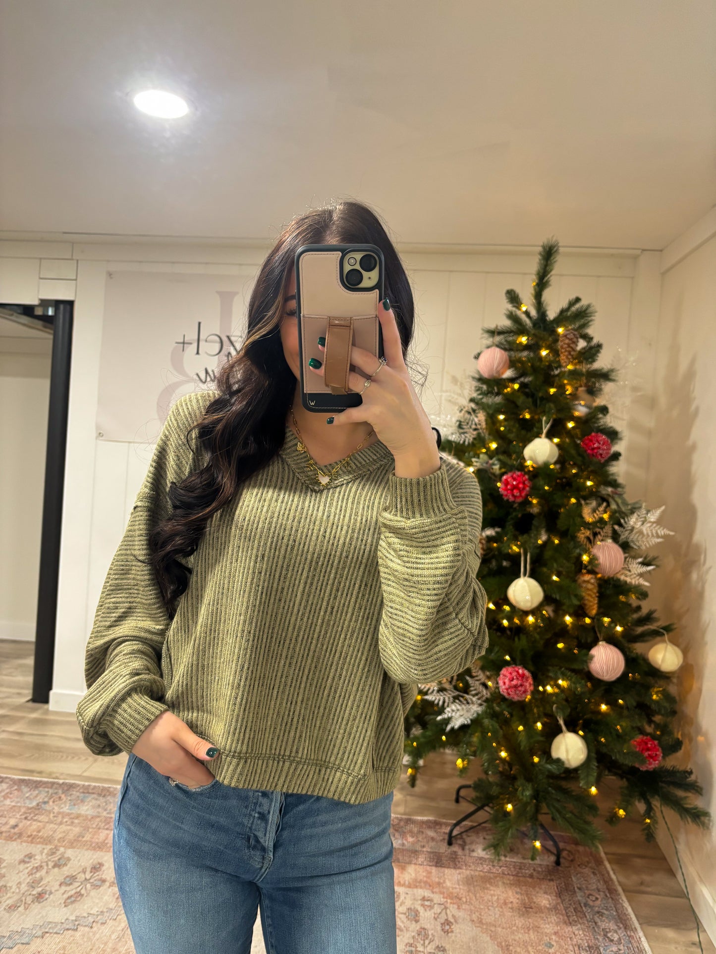 Harvest Sweater- Olive