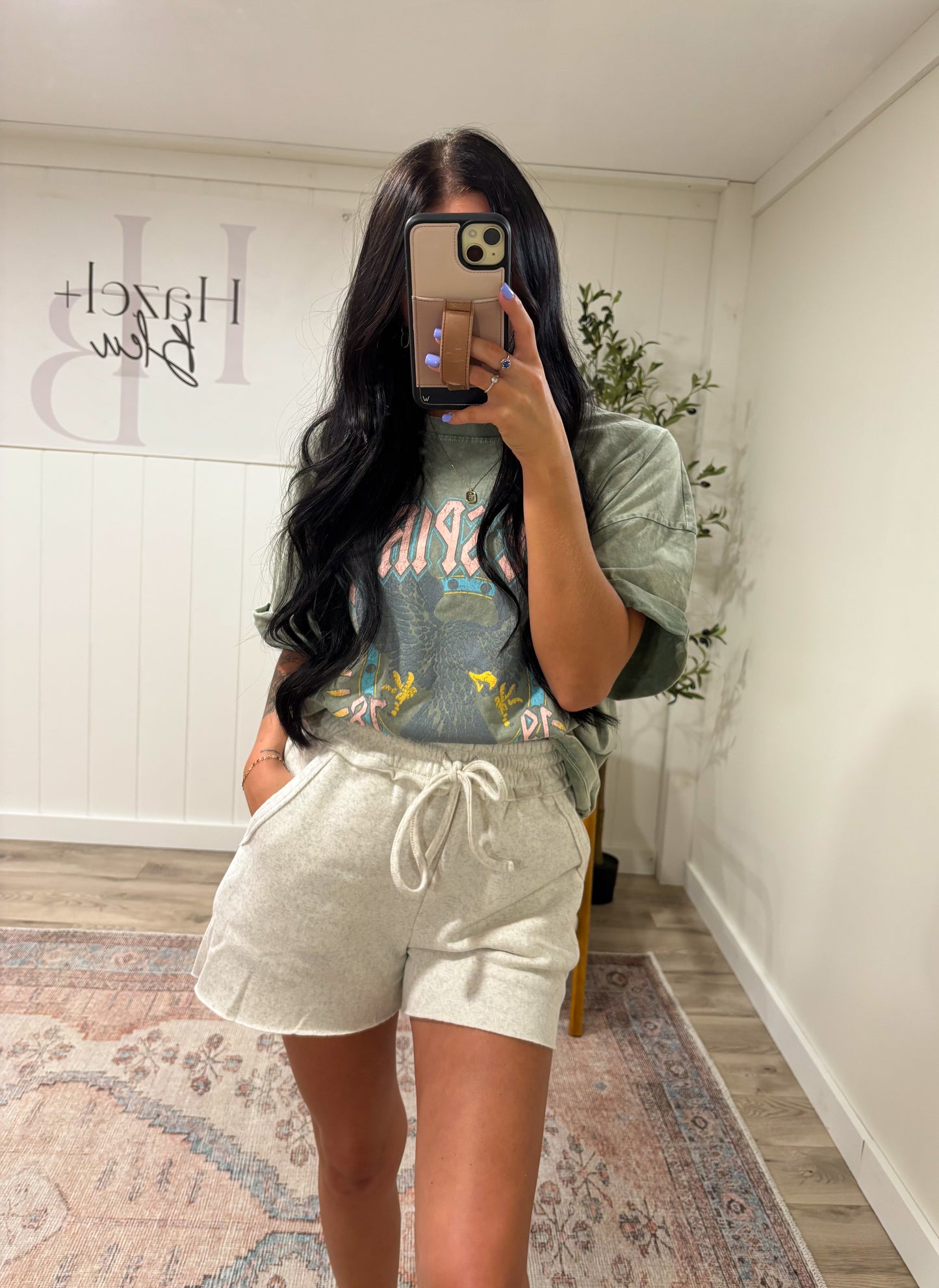 Cozy Shorts- Heathered Vanilla