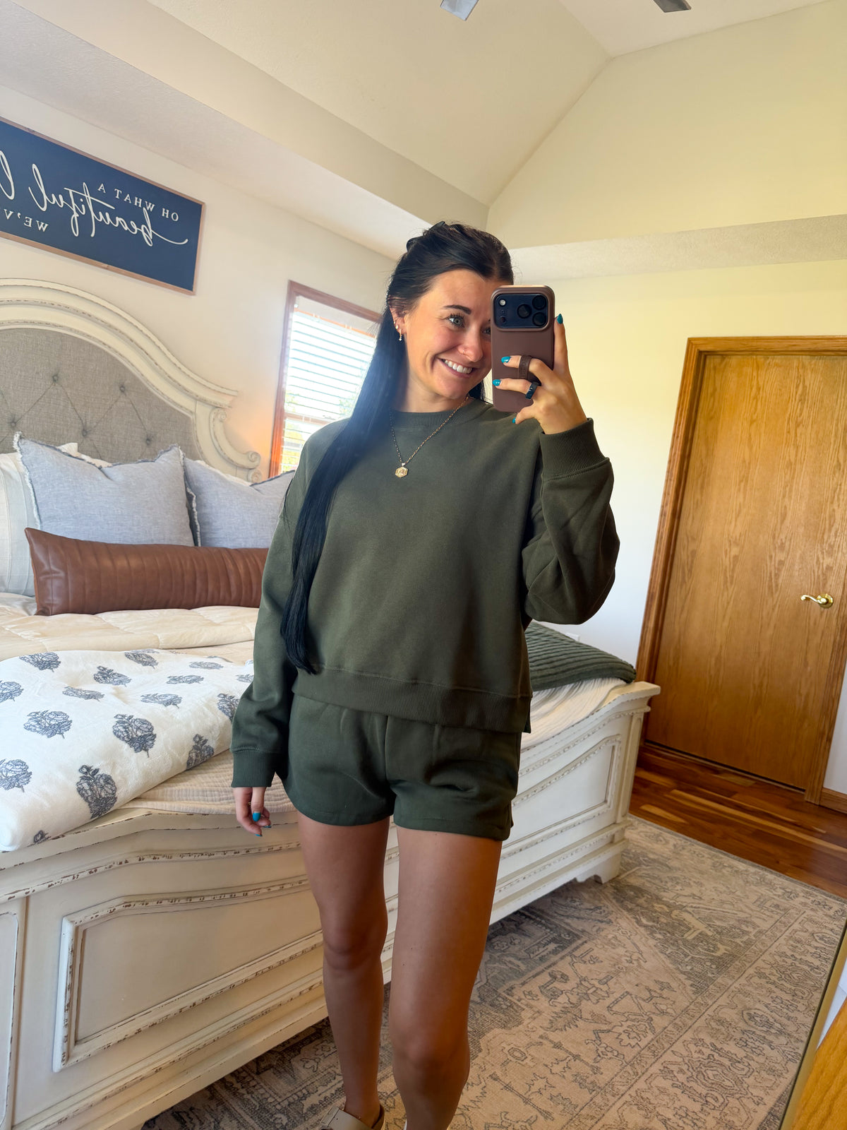 Maylie Pullover Set- Dk Olive
