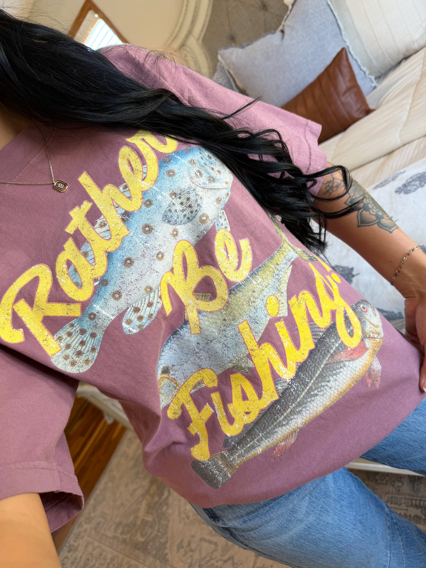 Rather Be Fishing Graphic Tee