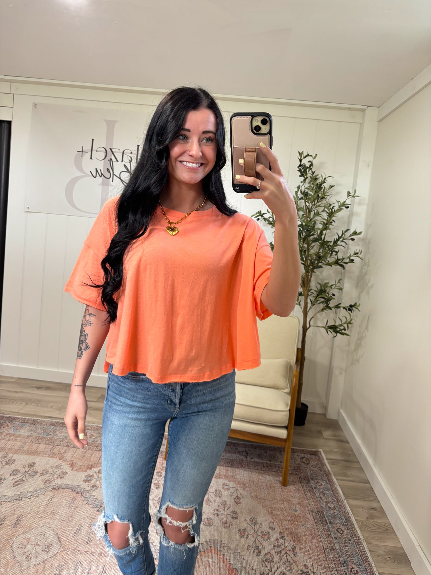 Lottie Top- Coral