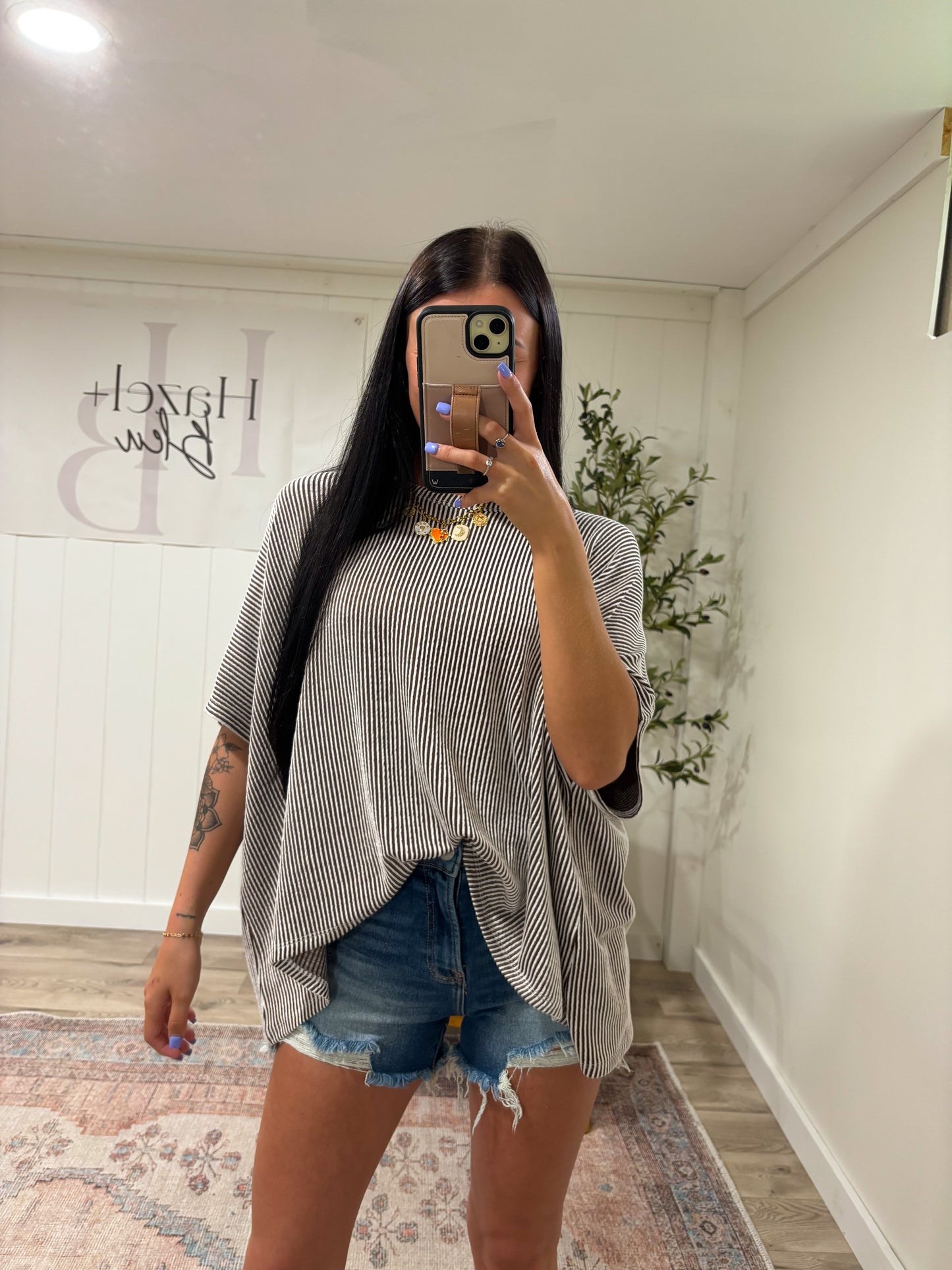 High Rise Distressed Shorts
