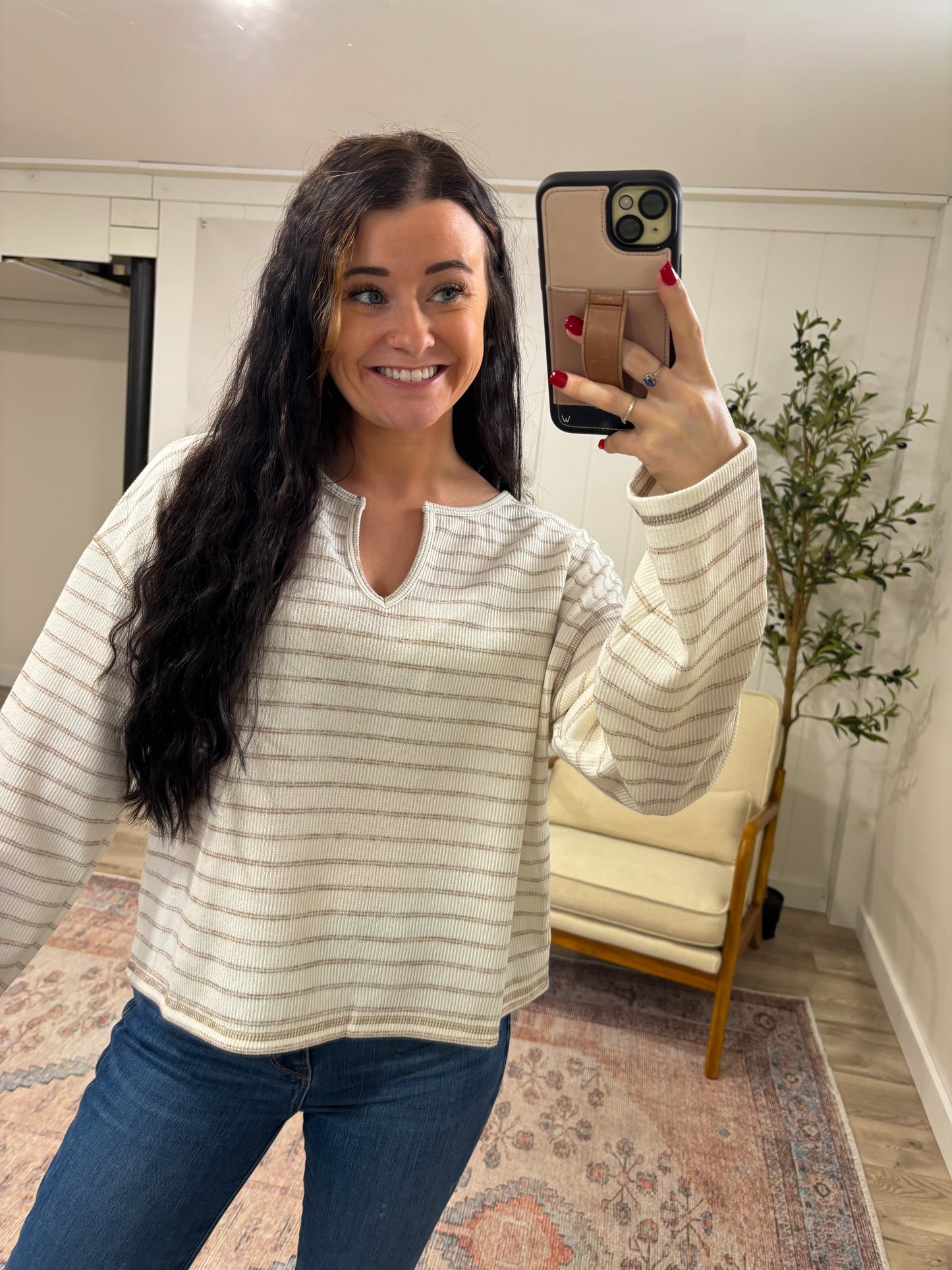 Mia Knit Top- Cream