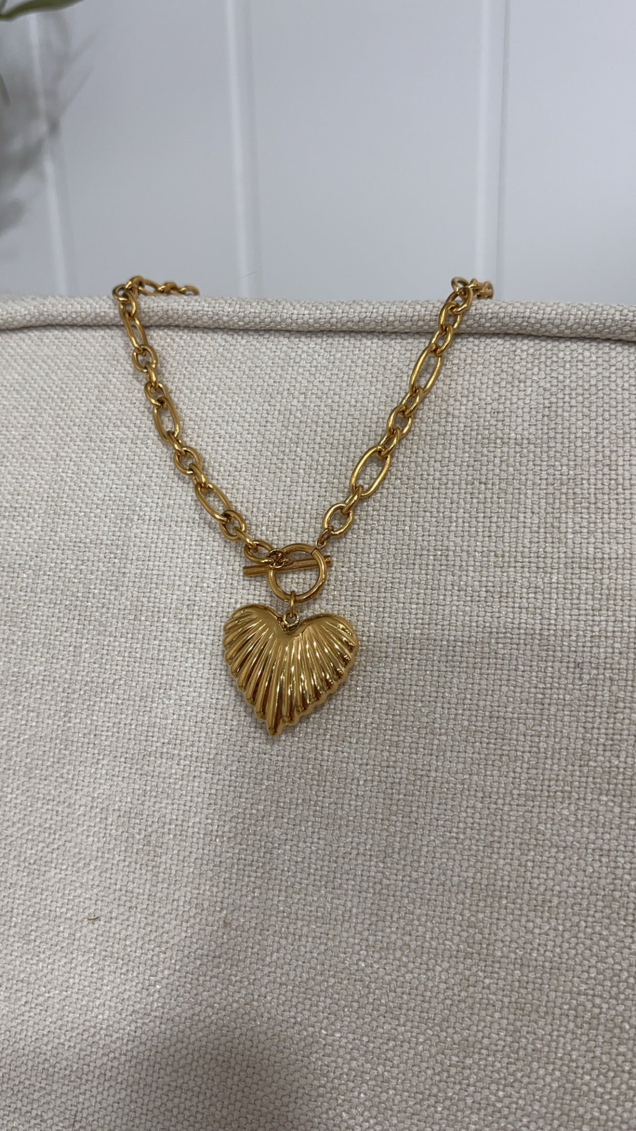 Chunky Gold Heart Necklace