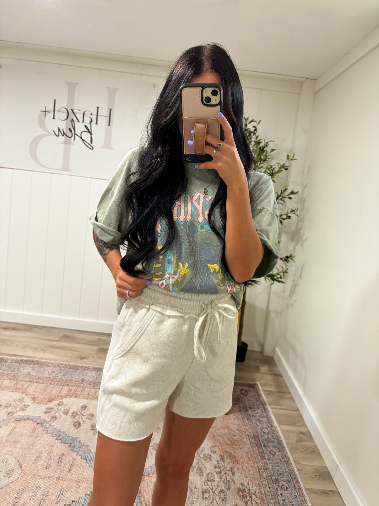Cozy Shorts- Heathered Vanilla