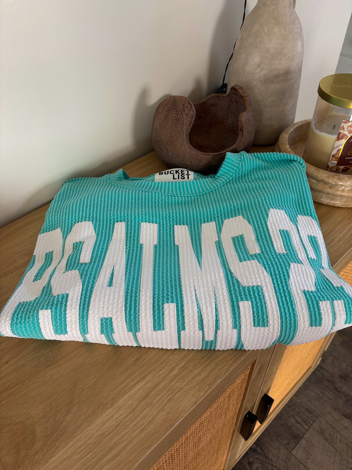 “Psalms 23” Corded Shirt- Teal