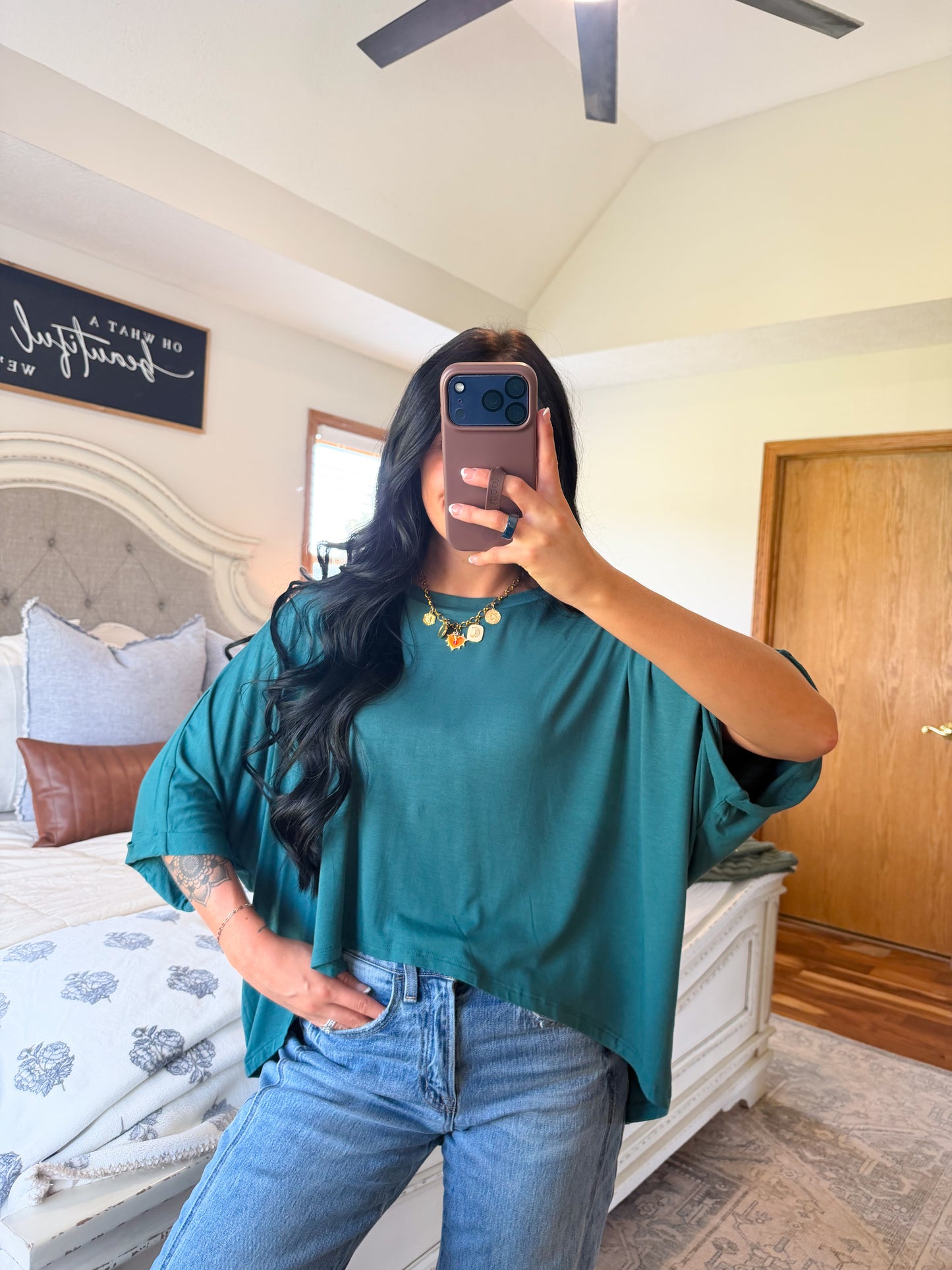 Demi Top- Dk Teal