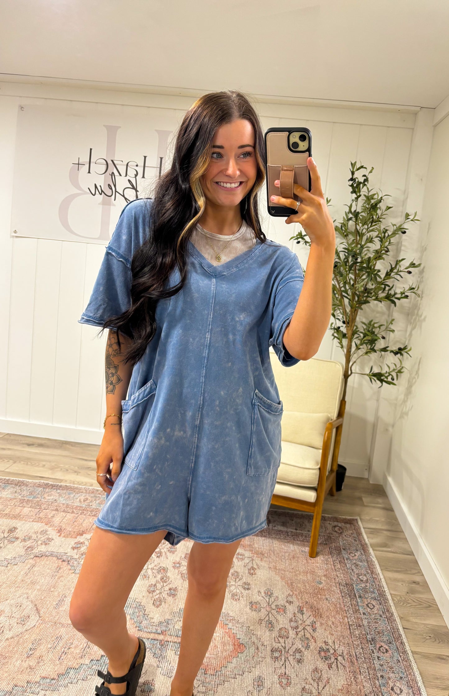 Everyday Romper- Demin