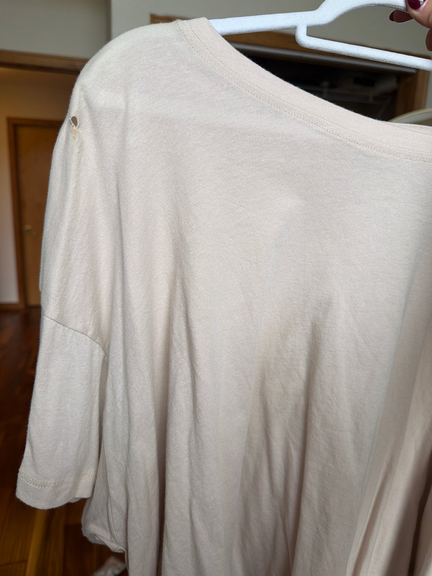 Lottie Top- Sand Beige *TINY HOLE*