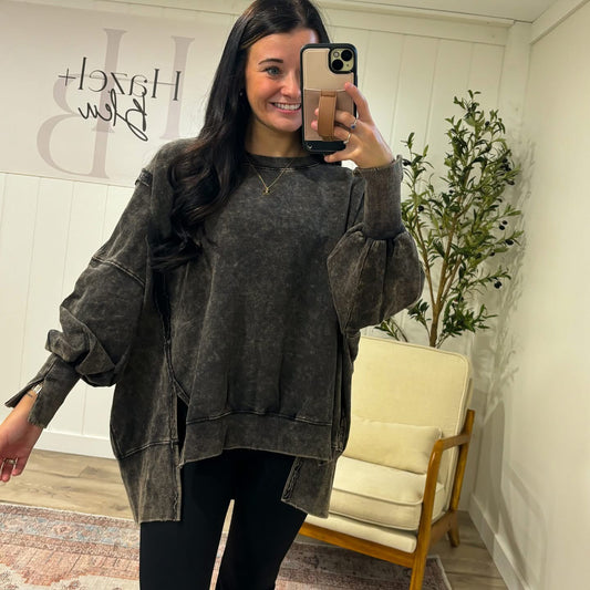 Madeline Pullover- Ash Black