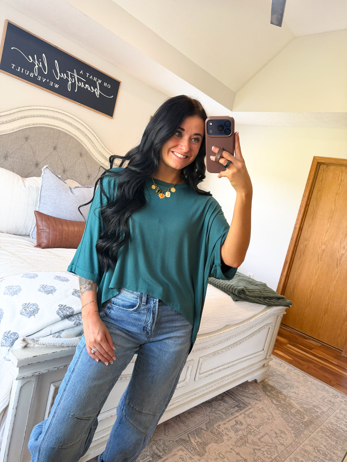 Demi Top- Dk Teal