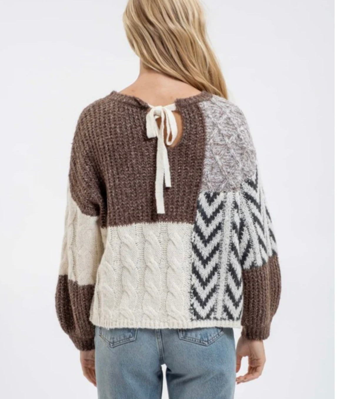 Colorblock Chevron Sweater