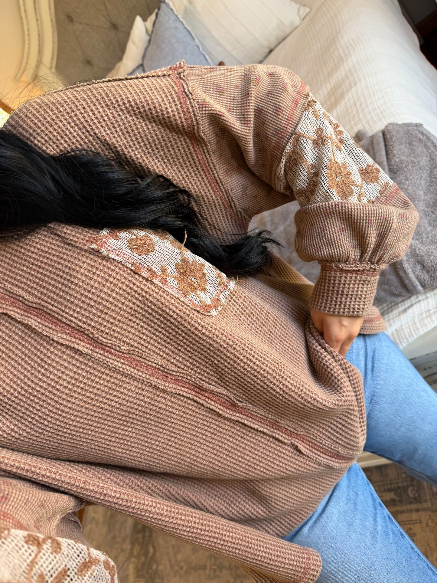 Mocha Mix Thermal Pullover