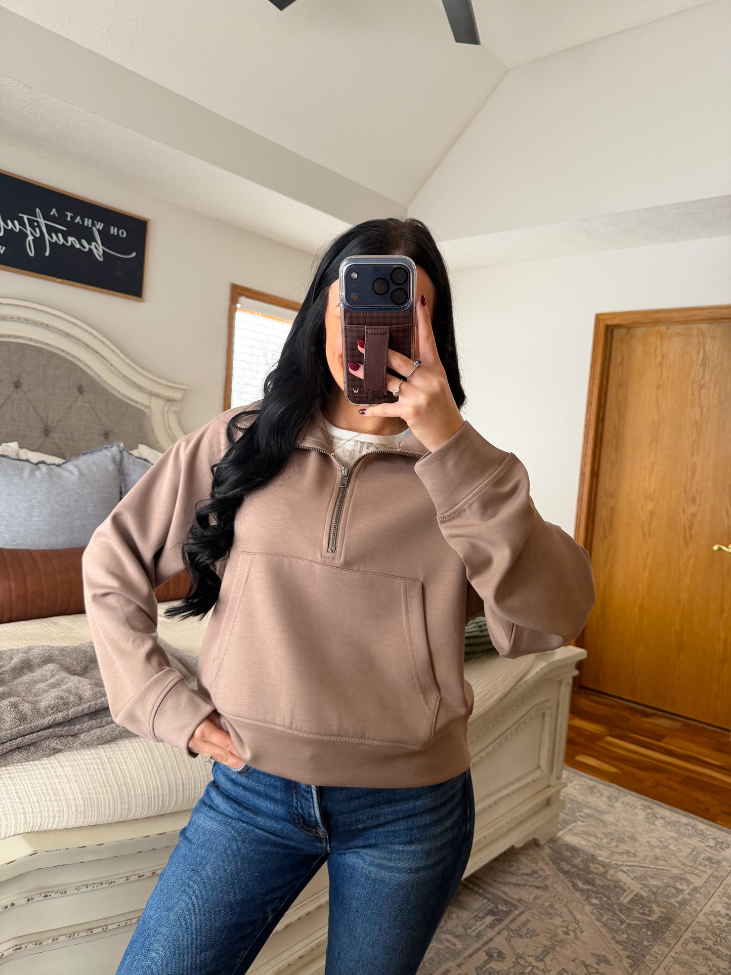 Sydney Scuba Pullover- Cocoa
