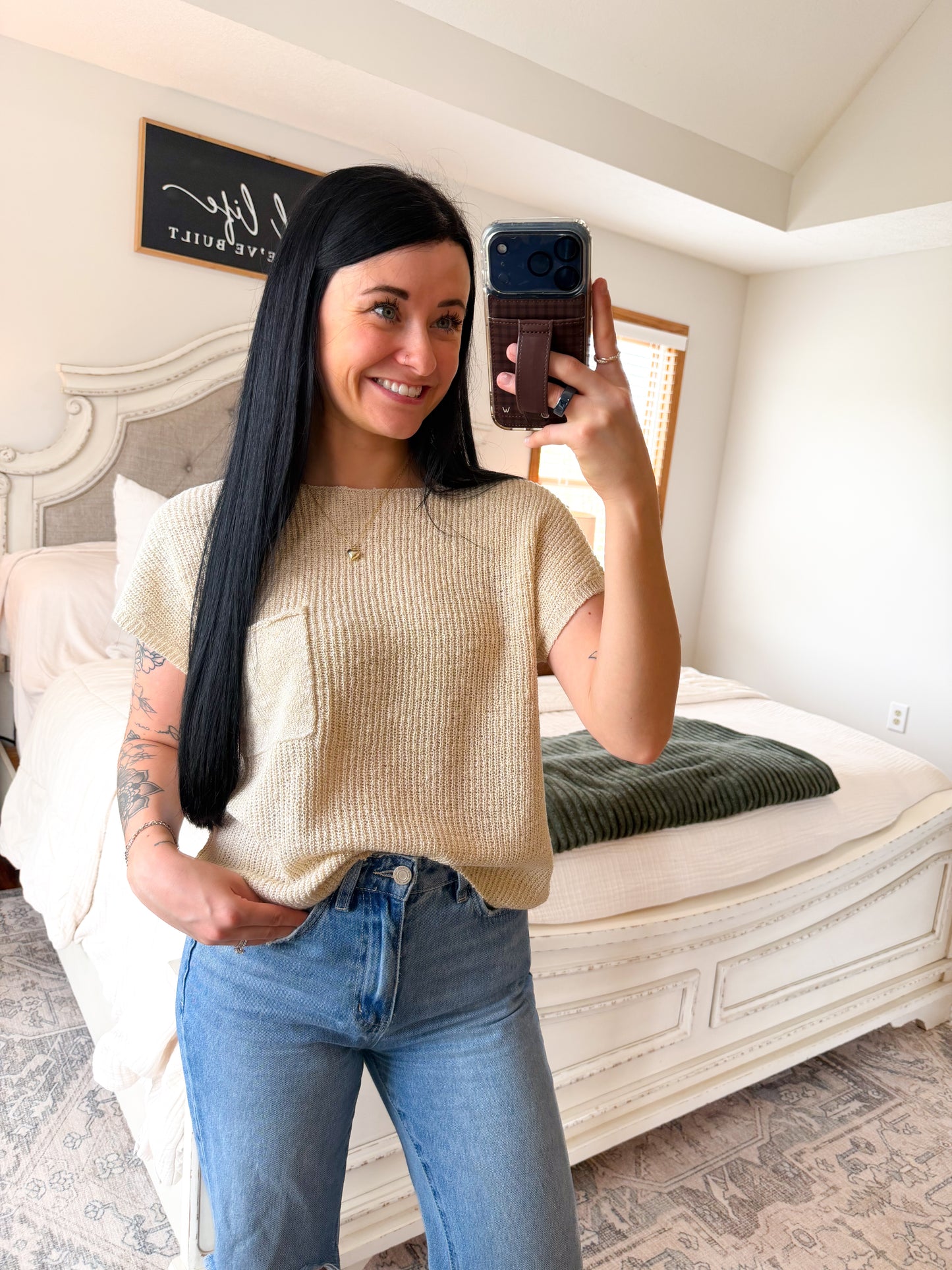 Piper Knit Top- Vanilla