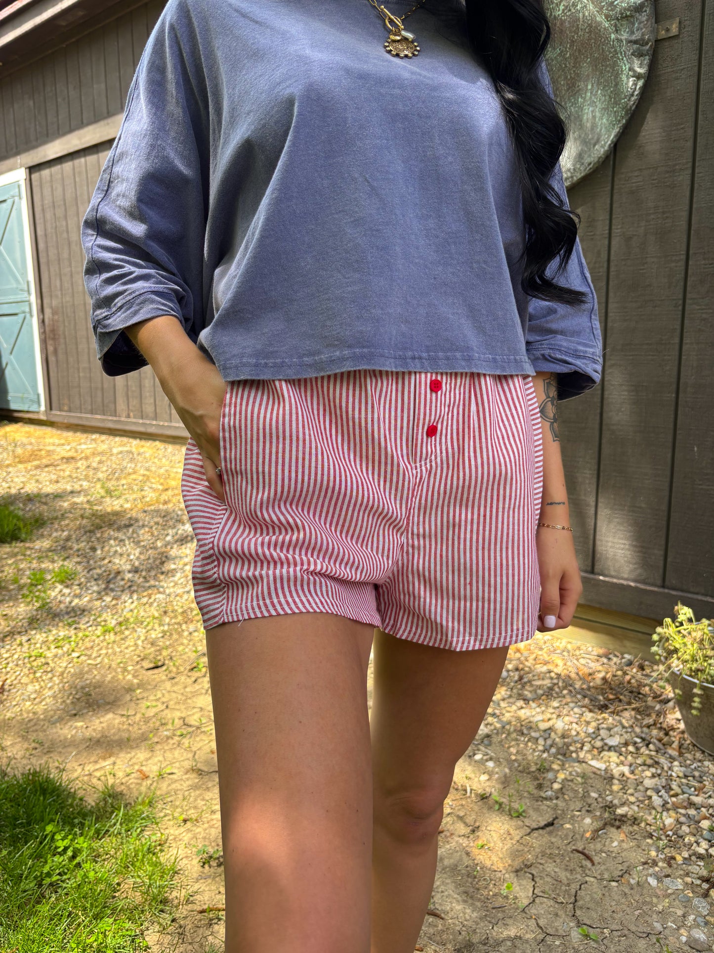 Boxer Shorts- Red Stripe