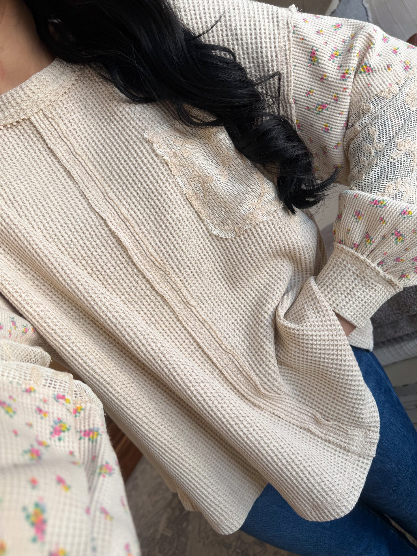 Beige Mix Thermal Pullover