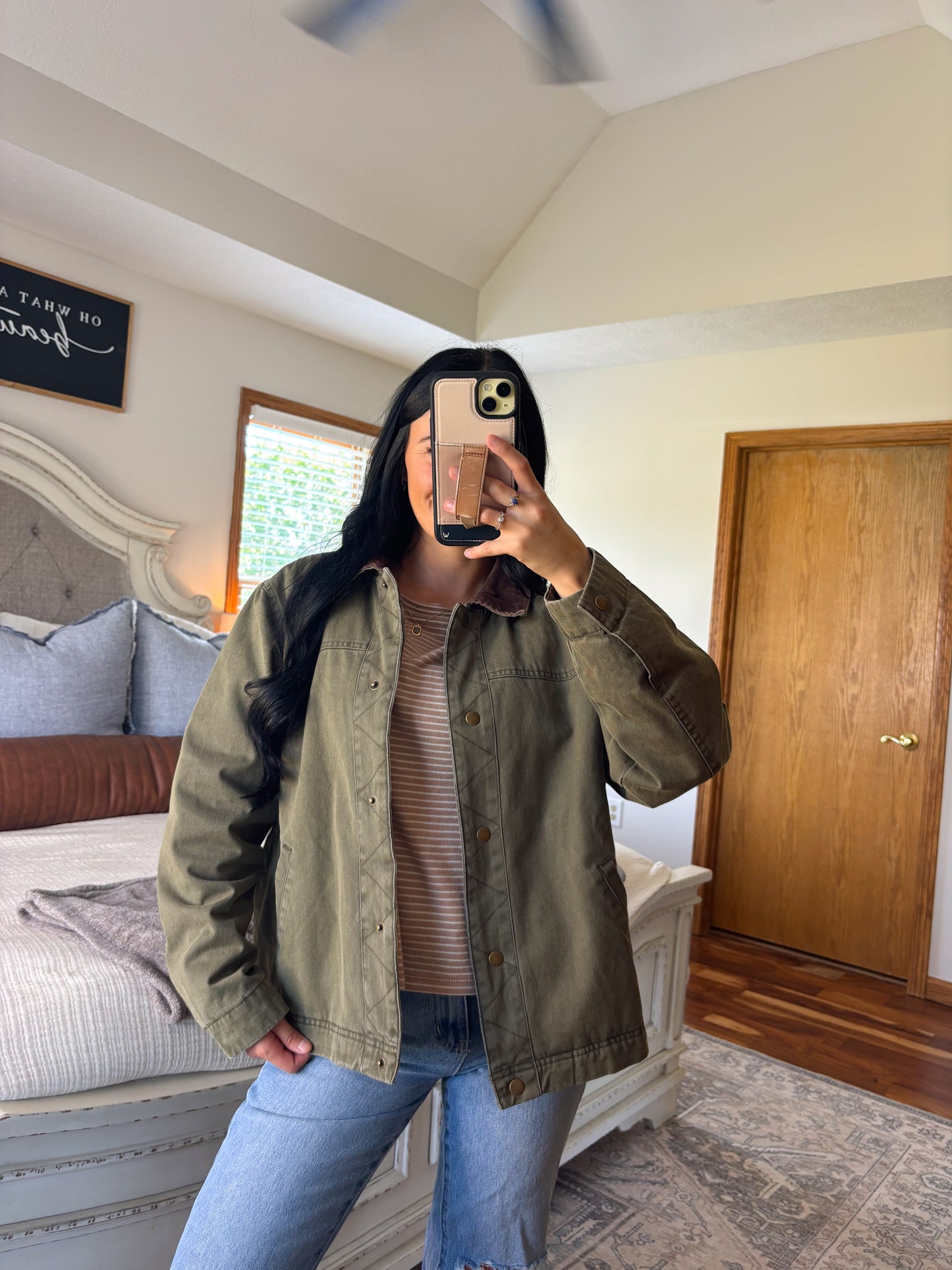 Brynn Barn Jacket- Olive