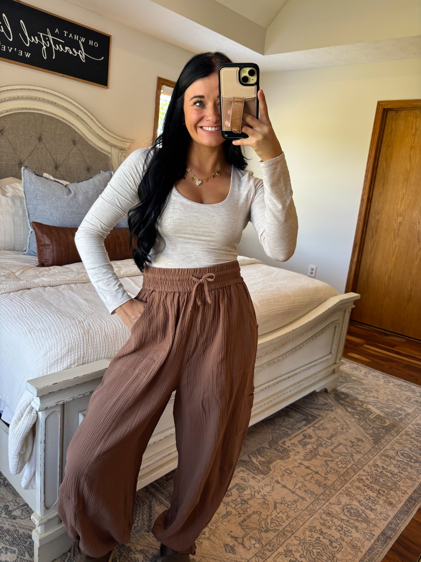 Boho Joggers- Latte