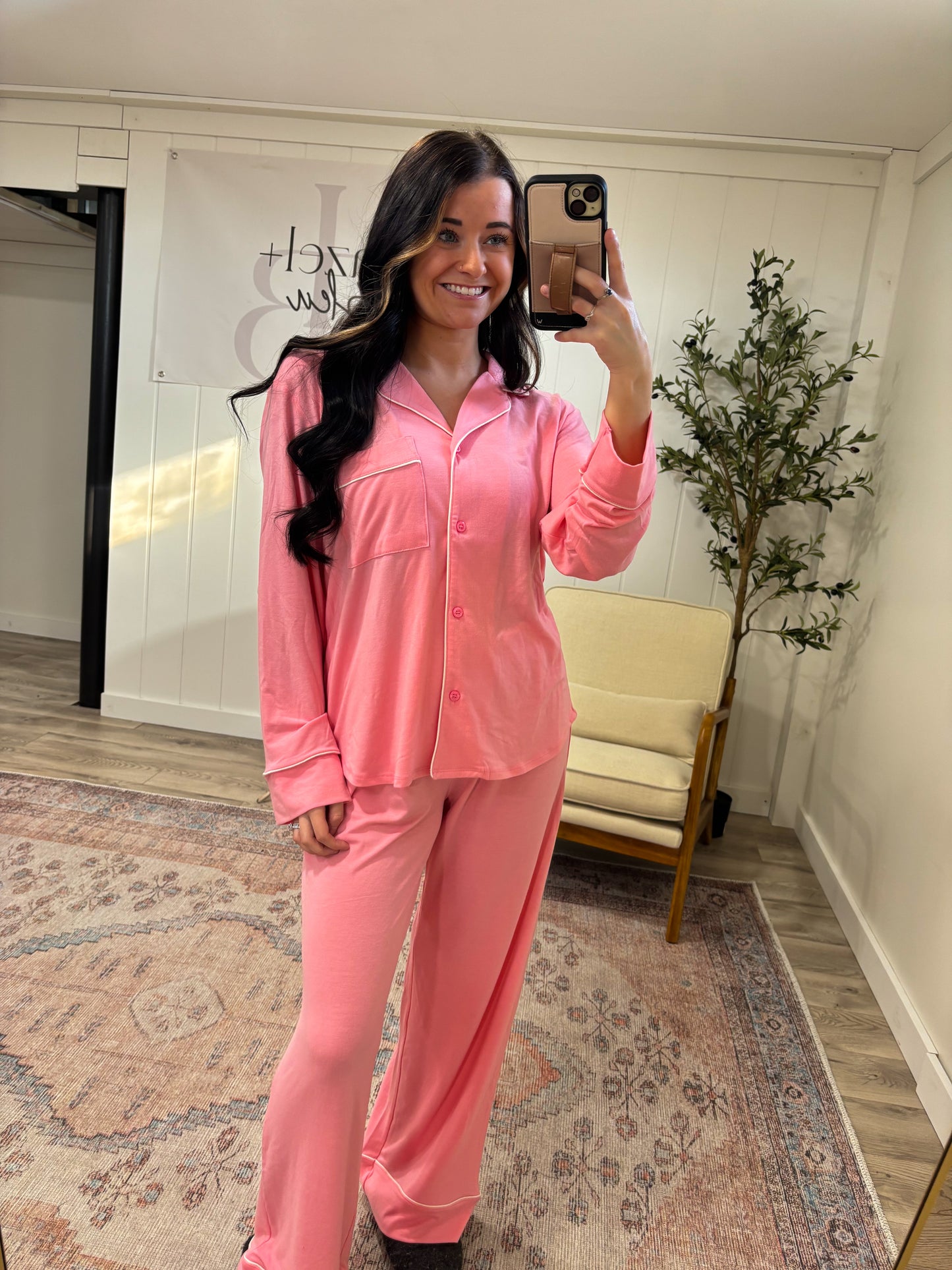 Cozy Rayon Pajamas- Pink