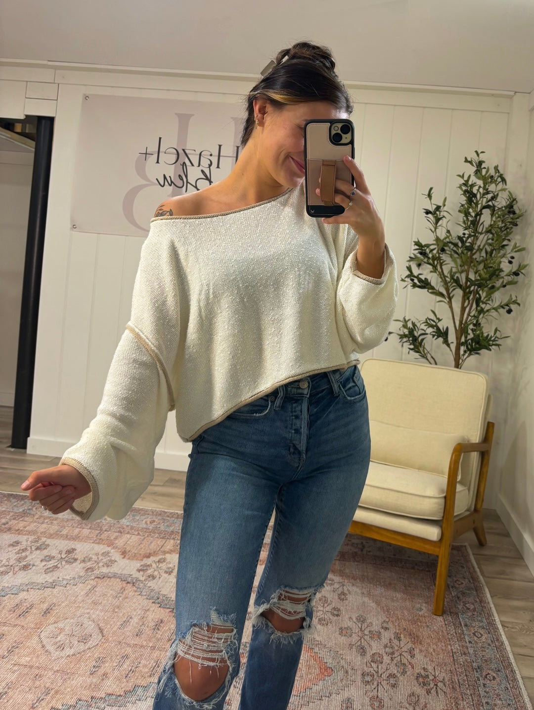 Ainsley Sweater- Cream