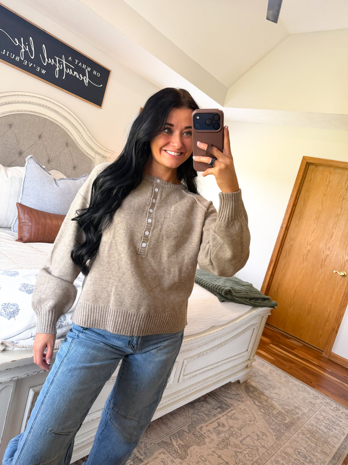 Haven Knit Sweater- Taupe
