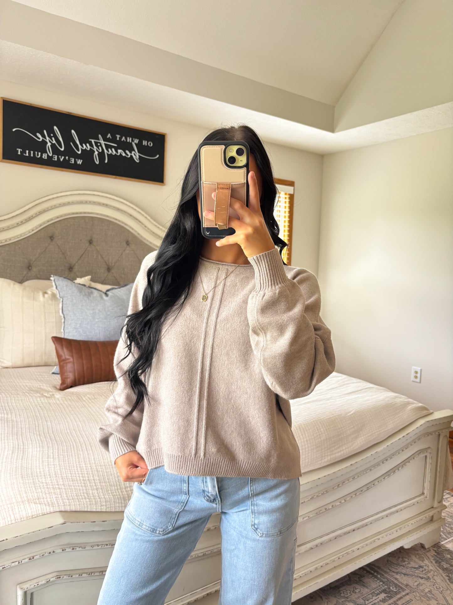 Halle Sweater- Heathered Mocha