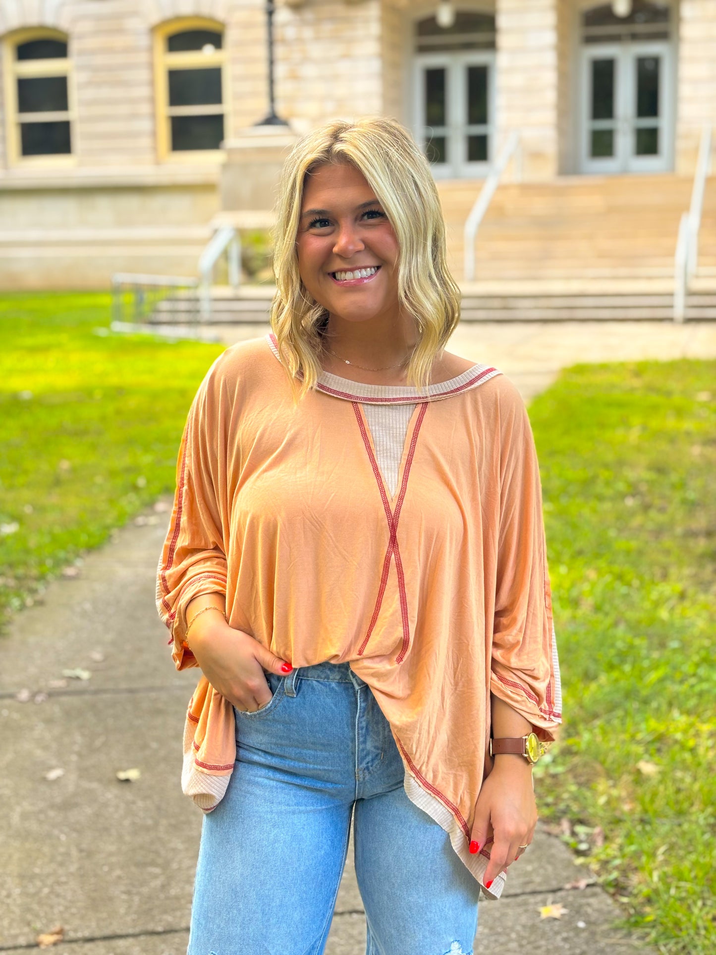 The Remi Top- Apricot