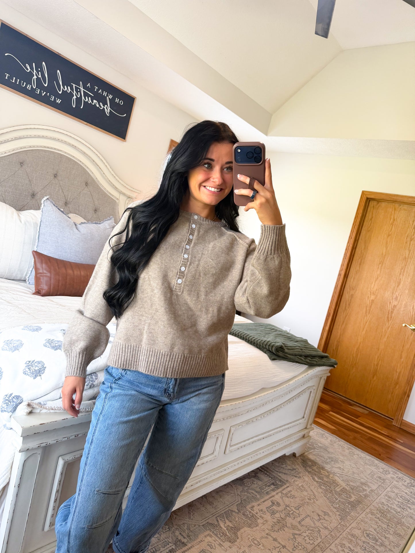 Haven Knit Sweater- Taupe