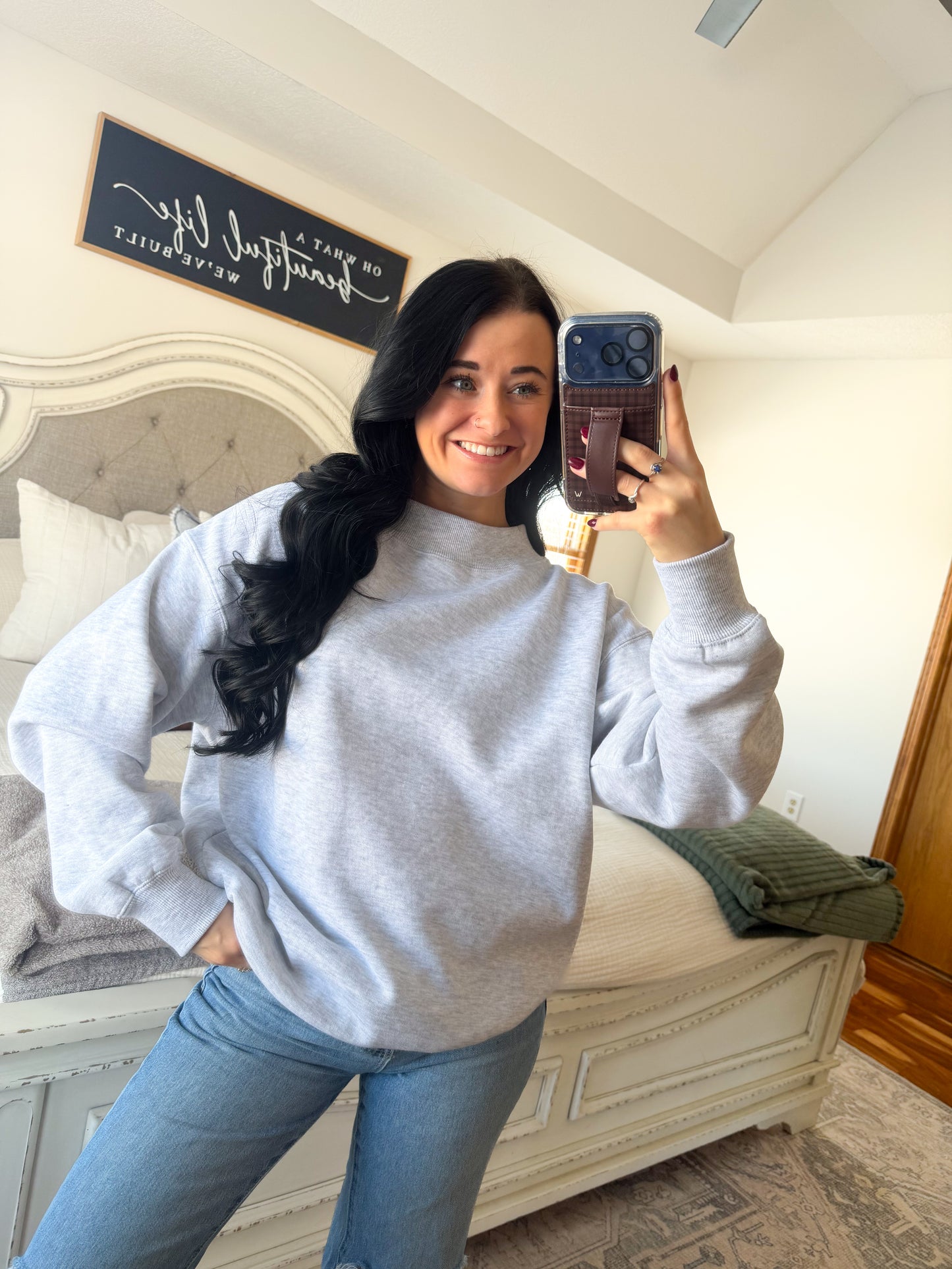 Hailey Mockneck- Grey