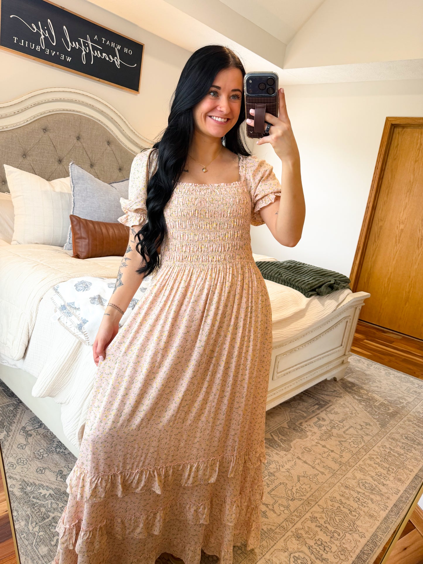 Peony Smocked Maxi Dress