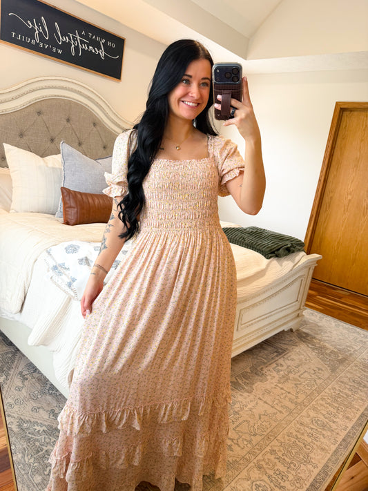 Peony Smocked Maxi Dress