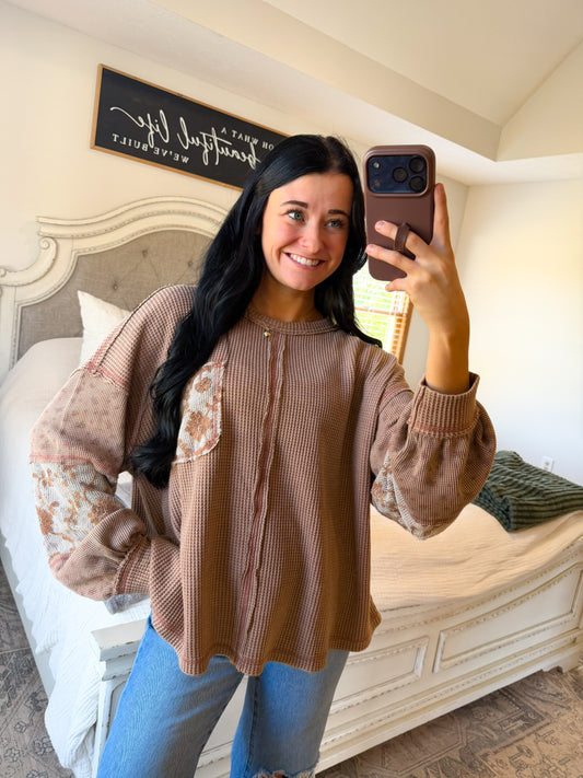 Mocha Mix Thermal Pullover