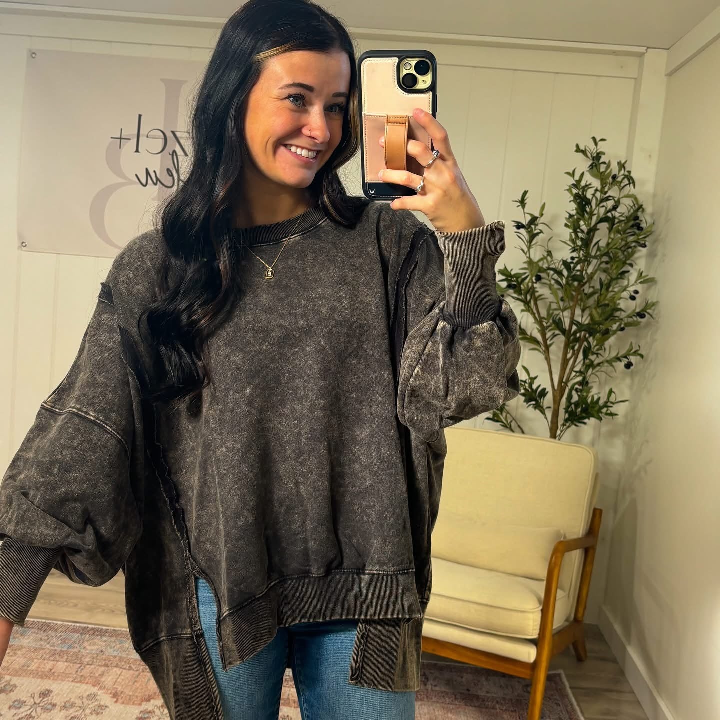 Madeline Pullover- Ash Black