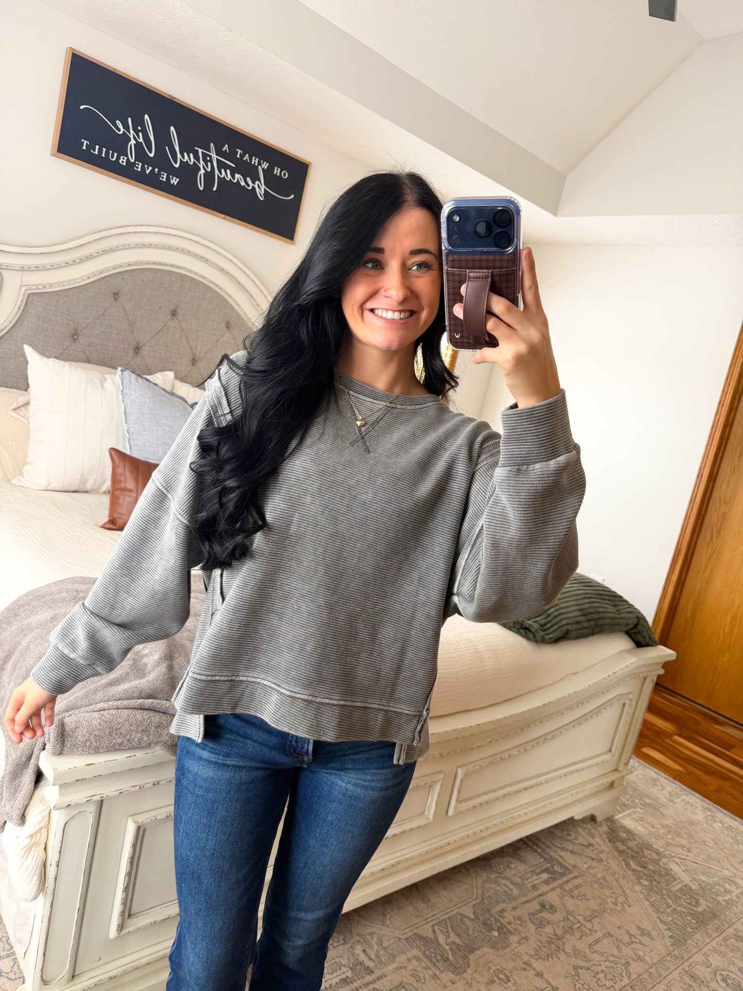 Melanie Pullover- Grey