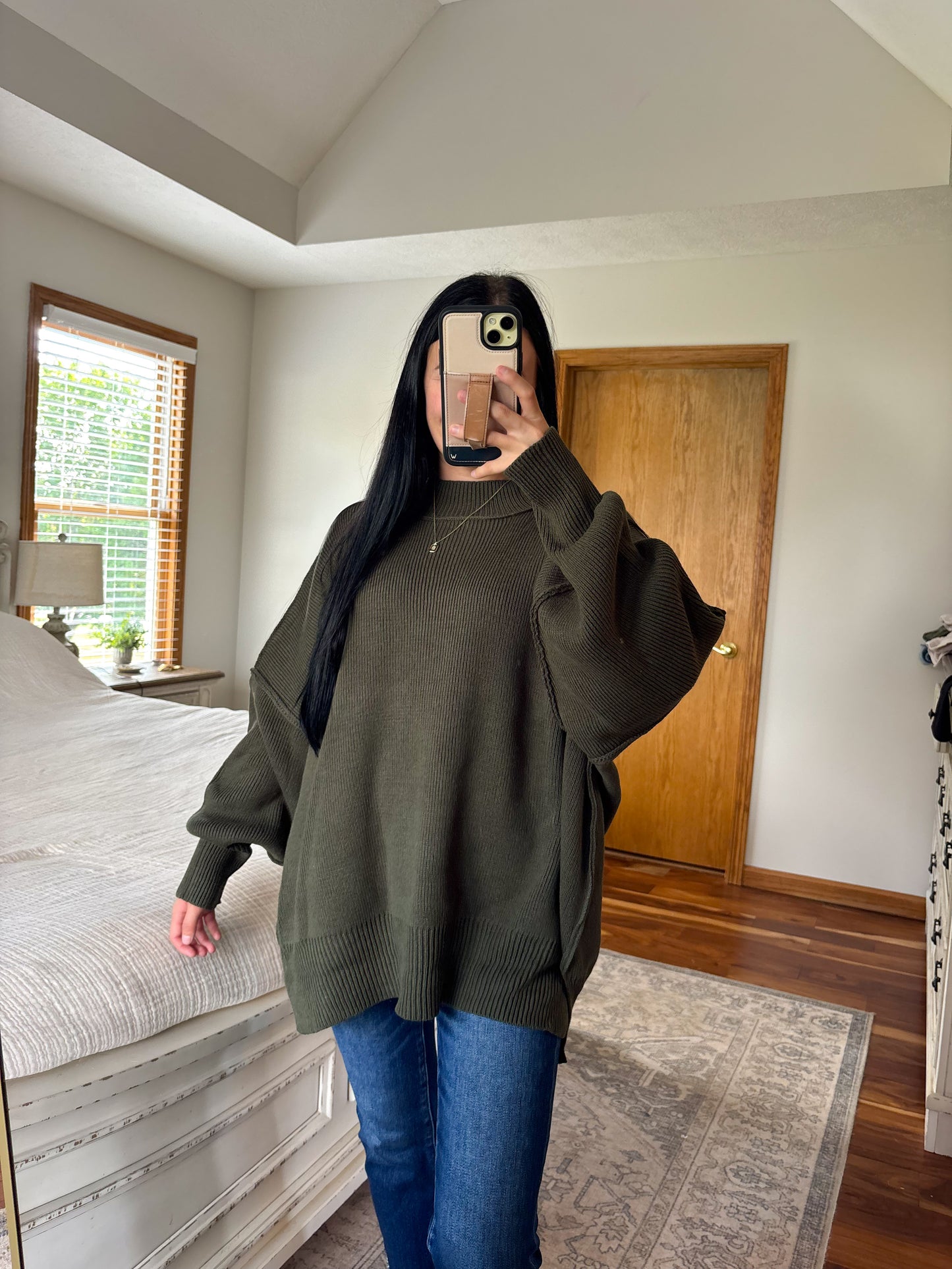 Cozy Oversized Sweater- Olive