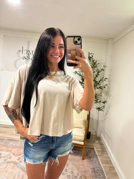 Lottie Top- Sand Beige