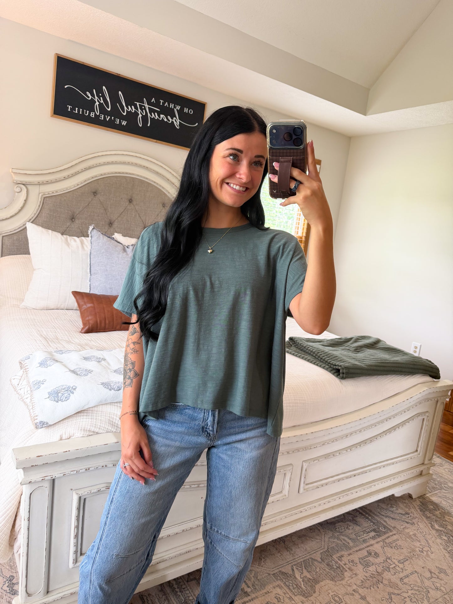Basic Blaire Top- Ash Jade