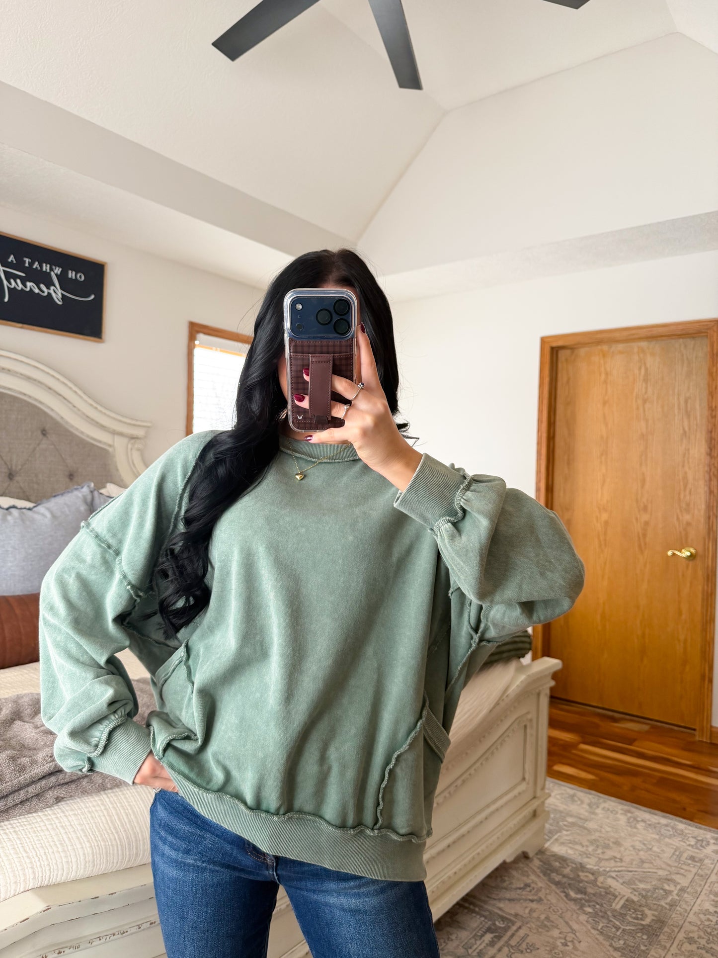 Kassidy Pullover- Christmas Green