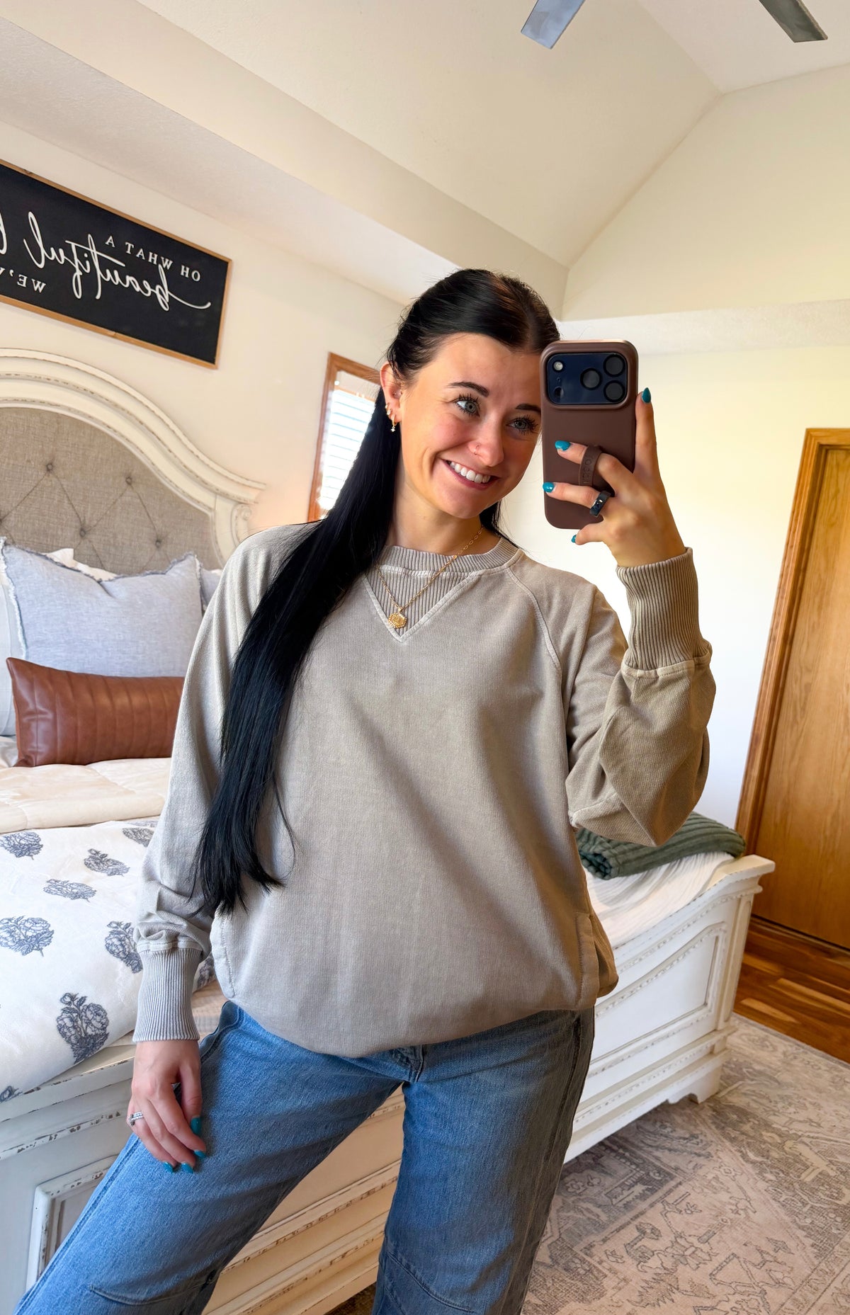 Jessie Pullover- Ash Mocha