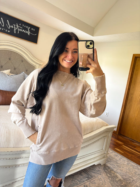 Jessie Pullover- Ash Mocha
