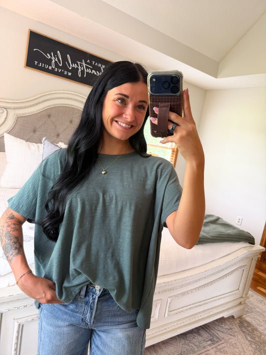 Basic Blaire Top- Ash Jade