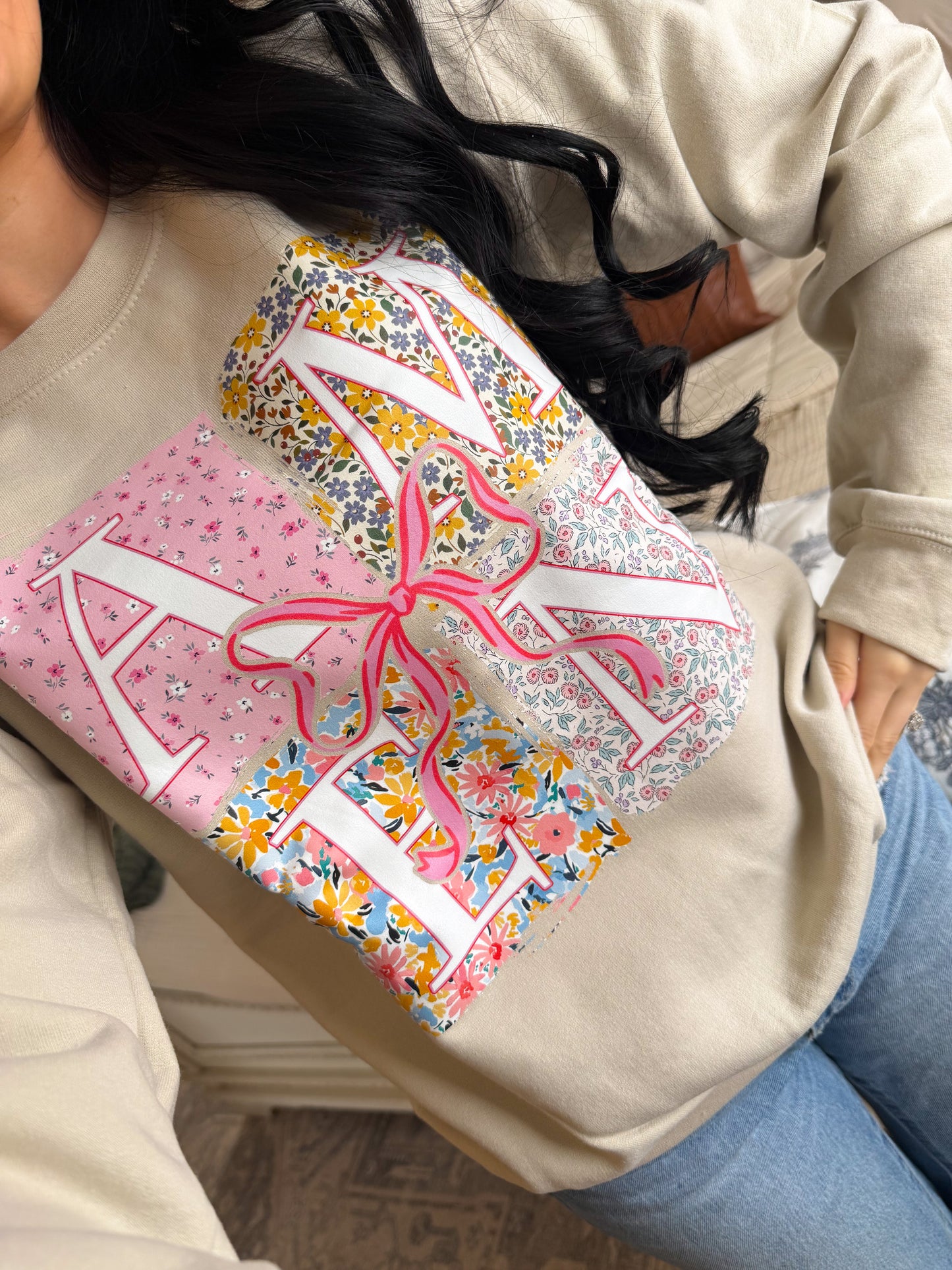 Amen Graphic Pullover- Sand