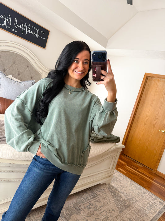 Kassidy Pullover- Christmas Green