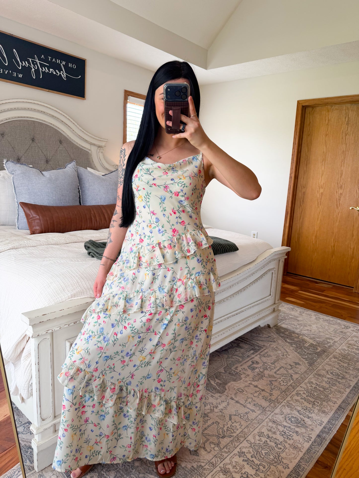 Floral Ruffled Maxi Dress